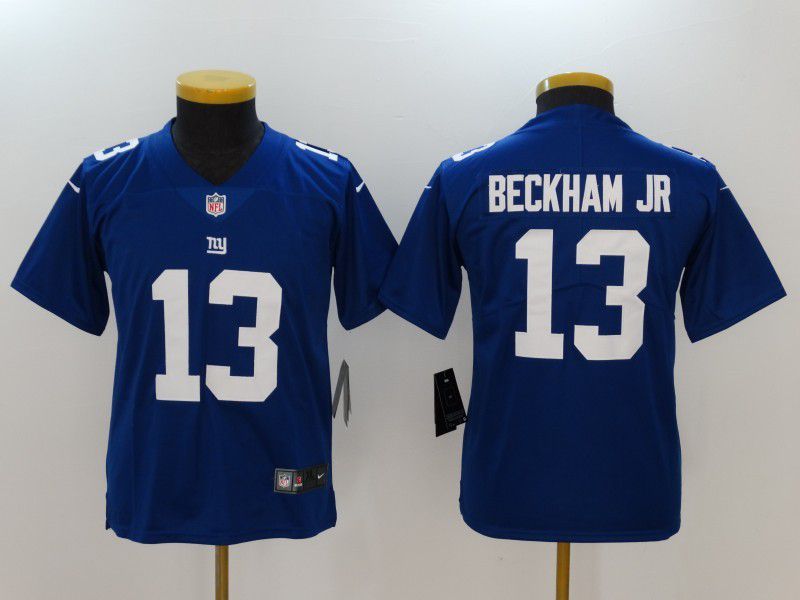 Youth New York Giants 13 Beckham JR Blue Nike Vapor Untouchable Limited NFL Jersey